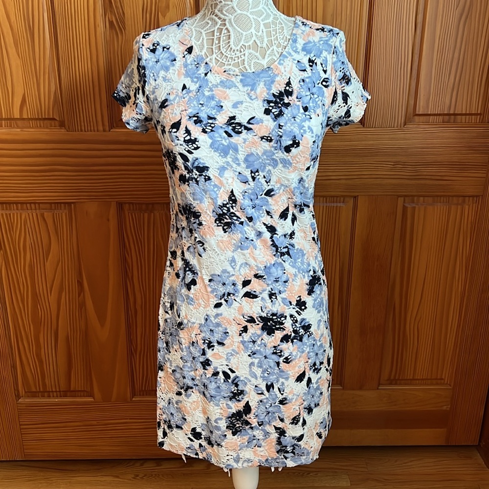 Maison Jules Floral Embroidered Tee Shirt Dress